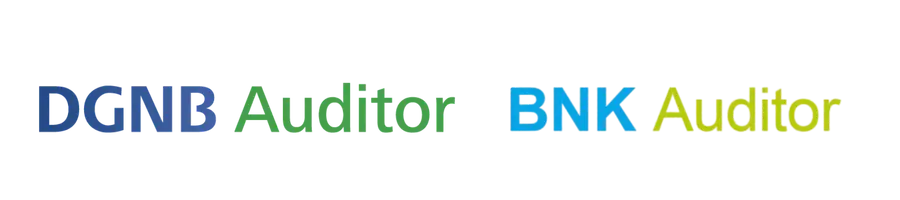 DGNB und BNK Auditor Die offizielle Logos als zertifizierter GNB Auditor und BNK Auditor
